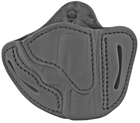 [816161020968] 1791 Gunleather RVH1SBLR RVH1  OWB Size 01 Stealth Black Leather Belt Slide Fits S&W J Frame/Ruger LCR/S&W 38 Belt Up to 1.75" Wide Right Hand