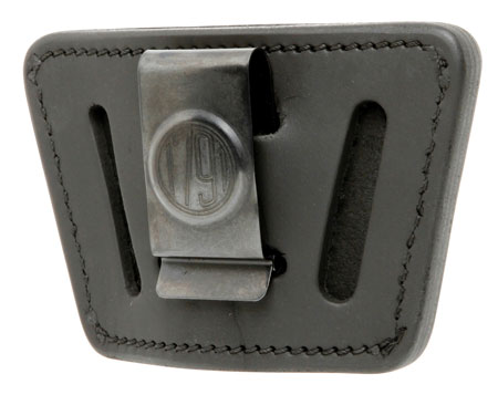 [816161020005] 1791 Gunleather UIWSBLA UIW  IWB/OWB Black Leather Belt Clip Fits Most Small-Mid Frame Autos Ambidextrous