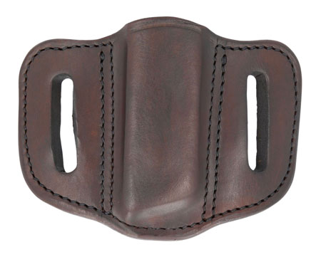 [816161021194] 1791 Gunleather MAG12SBRA MAG1.2 Single Mag Holster Signature Brown Leather Belt Slide Compatible w/ Double Stack Ambidextrous