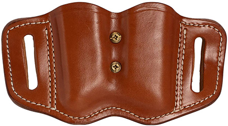 [816161021484] 1791 Gunleather MAG21CBRA MAG2.1 Double Mag Holster Classic Brown Leather Belt Slide Belts 1.50" Wide Compatible w/ Single Stack Ambidextrous