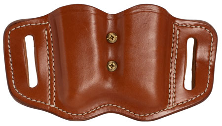 [816161024867] 1791 Gunleather MAGF22CBRA MAG-F Double Mag Holster Classic Brown Leather Belt Slide Compatible w/ Double Stack Ambidextrous