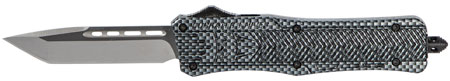 [099654023374] CobraTec Knives MCFCTK1MTNS CTK-1  Medium 3" OTF Tanto Plain D2 Steel Blade/Carbon Fiber Aluminum Handle Features Glass Breaker Includes Pocket Clip