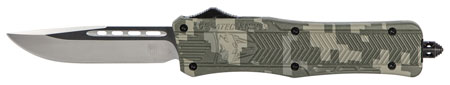 [099654023701] CobraTec Knives MADCCTK1MDNS CTK-1  Medium 3" OTF Drop Point Plain D2 Steel Blade/Army DigiCamo Aluminum Handle Features Glass Breaker Includes Pocket Clip