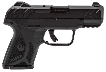 [736676038183] Ruger 3818 Security-9 Compact 9mm Luger  3.42" Barrel 10+1,Black Polymer Frame With Picatinny Acc. Rail, Black Oxide Steel Slide, Manual Safety