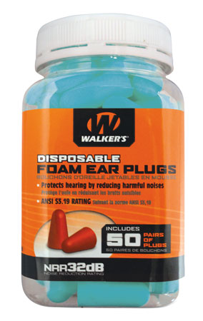 [888151019634] Walker's GWPFP50PKTL Foam Ear Plugs  Foam 32 dB In The Ear Teal Adult 50 Pair