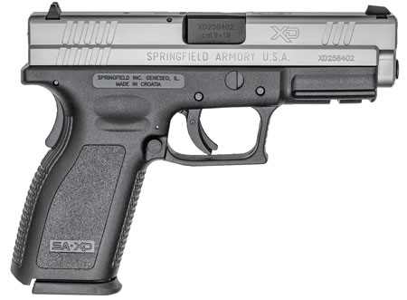 [706397163013] Springfield Armory XD9301 XD Service *CA Compliant 9mm Luger 10+1 4" Black Melonite Steel Barrel, Serrated Stainless Steel Slide, Black Polymer Frame w/Picatinny Rail