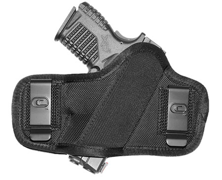 [812254022642] Crossfire Shooting Gear CRFCLPONSA1S2 The Clip-On  OWB Black Ballistic Nylon Belt Clip Fits Subcompact 2-2.50" Barrel Ambidextrous