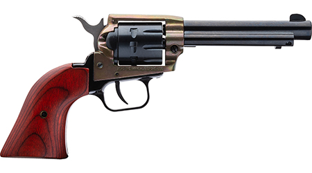 [727962702949] Heritage Mfg RR22999CH4 Rough Rider  22 LR 9 Shot 4.75" Black Barrel, Black Cylinder, Simulated Case Hardened Zamak, Frame Cocobolo Grips