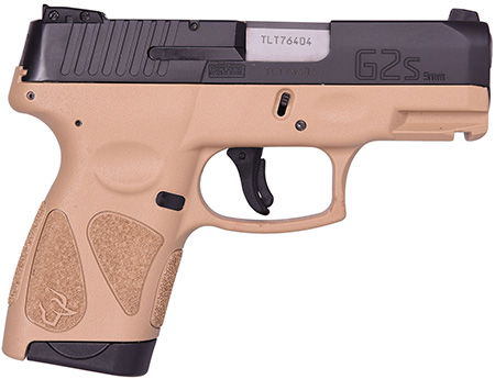 [725327616306] Taurus 1-G2S931T G2S  Compact Frame 9mm Luger 7+1 3.26" Matte Stainless Steel Barrel, Black Stainless Steel Serrated Slide, Coyote Tan Polymer Frame w/Accessory Rail, Black Polymer Grip