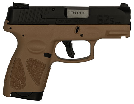 [725327616306] Taurus 1G2S931T G2S  9mm Luger 7+1 3.26" Stainless Steel Barrel, Matte Black Serrated Steel Slide, Tan Polymer Frame w/Picatinny Rail, Tan Polymer Grip ,Right Hand