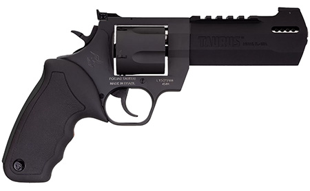 [725327617624] Taurus 2454051RH Raging Hunter  454 Casull 5rd 5.12" Matte Black Oxide Steel Black Rubber with Integrated Red Cushion Insert Grip