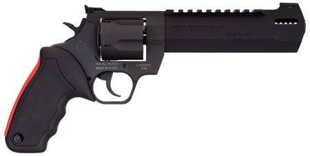 [725327617648] Taurus 2454061RH Raging Hunter  454 Casull 5rd 6.75" Matte Black Oxide Steel Black Rubber with Integrated Red Cushion Insert Grip
