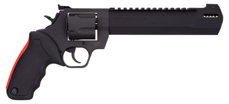 [725327617662] Taurus 2454081RH Raging Hunter  454 Casull 5rd 8.37" Matte Black Oxide Steel Black Rubber with Integrated Red Cushion Insert Grip