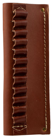 [021771075387] Hunter Company 0538 Cartridge Belt Slide  Chestnut Tan Leather 38 Cal 12rd Pistol 2"