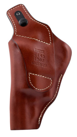 [021771114536] Hunter Company 1145 Pro-Hide High Ride OWB Brown Leather Belt Slide Fits S&W Governor Right Hand