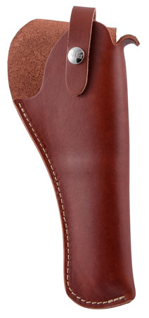 [021771241041] Hunter Company 24004 Crossdraw  OWB Size 04 Chestnut Tan Leather Belt Slide Fits Med/Lg DA Revolver Fits 6" Barrel Right Hand
