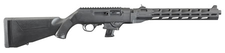 [736676191161] Ruger 19116 PC Carbine *CA Compliant 9mm Luger 10+1 16.12" Fluted Barrel, Type III Hard Coat Anodized Aluminum Alloy Receiver, Synthetic Stock, M-Lok Accessory Slots, Optics Ready
