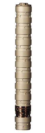 [866955000379] Q LLC SILER22 Erector  22 LR .99" Tan Aluminum/Stainless Steel 1/2"-28 tpi
