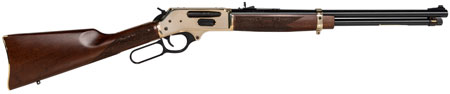 [619835060464] Henry H0243855 Side Gate  Full Size 38-55 Win 5+1 20" Blued Steel Barrel, Polished Brass Receiver, American Walnut Stock Right Hand