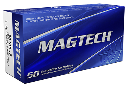 [754908109012] Magtech 38F Range/Training  38Special+P 125gr Semi Jacketed Hollow Point 50 Per Box/20 Case