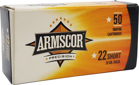 [4806015504153] Armscor 50415 Precision  22Short 29gr Solid Point 50 Per Box/100 Case