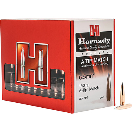 [090255226386] Hornady 2638 A-Tip Match 6.5 Creedmoor .264 153 gr A Tip Match 100 Per Box/ 10 Case