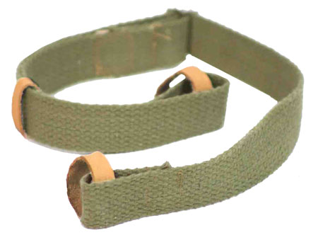 [611613008033] Crickett KSA803 Dog Collar  Green Canvas w/Leather Trim Adjustable