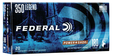 [604544653403] Federal 350LA Power-Shok  350Legend 180gr Jacketed Soft Point 20 Per Box/10 Case
