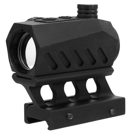 [745557101137] TacFire RD011 Dual Illuminated Red Dot  Black Anodized 1 x 20 mm 4 MOA Red/Green Dot Features Riser Mount