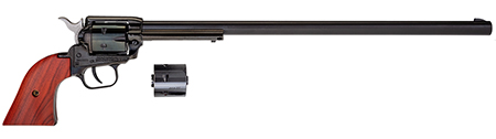 [727962703618] Heritage Mfg RR22MB16 Rough Rider  22 LR/22 WMR 6 Shot, 16" Black Steel Barrel, Black Zinc Alloy Frame, Black Cylinder Cocobolo Grip, Hammer/Thumb Safety, Exposed Hammer