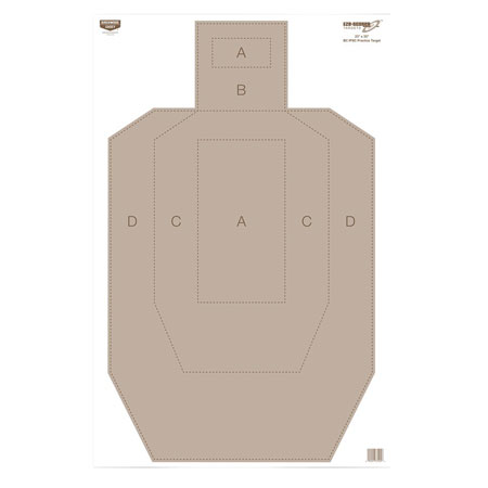 [029057370256] Birchwood Casey 37025 EZE-Scorer  IPSC Hanging Paper 23" x 35" Tan Pkg of 100