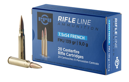 [8605003812807] PPU PP7F Metric Rifle  7.5x54French 139gr Full Metal Jacket 20 Per Box/10 Case