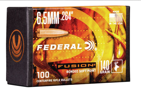 [604544649536] Federal FB264F2 Fusion Component  6.5 Creedmoor .264 140 gr Fusion Soft Point 100 Per Box/ 4 Case