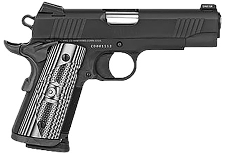 [098289111968] Colt Mfg O9842CCU 1911 Commander Combat Unit 9mm Luger 4.25" 9+1 Black PVD Black PVD Stainless Steel Slide Checkered  &  Scalloped Gray G10 Grip