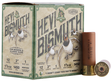 [816383002162] HEVI-Shot HS14001 HEVI-Bismuth  12Gauge 3" 1 3/8oz Bismuth 1Shot 25 Per Box/10 Case