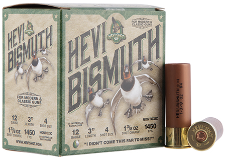 [816383002209] HEVI-Shot HS14004 HEVI-Bismuth  12Gauge 3" 1 3/8oz Bismuth 4Shot 25 Per Box/10 Case