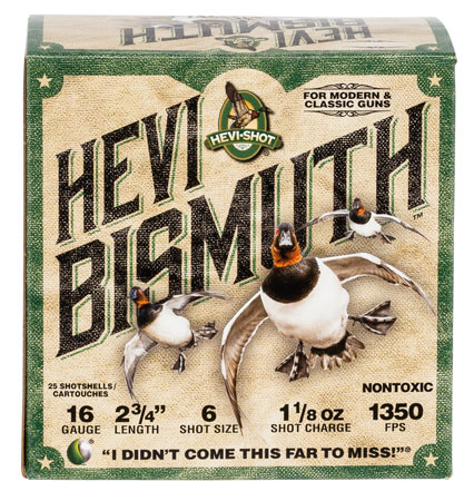 [816383002483] HEVI-Shot HS16706 HEVI-Bismuth  16Gauge 2.75" 1 1/8oz Bismuth 6Shot 25 Per Box/10 Case