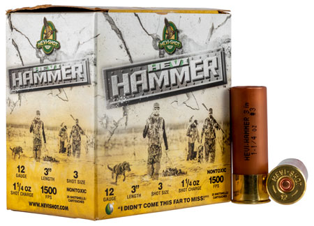 [816383002087] HEVI-Shot HS28003 HEVI-Hammer  12Gauge 3" 1 1/4oz 3Shot 25 Per Box/10 Case