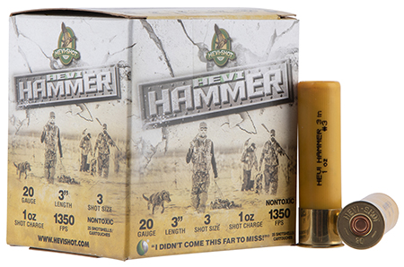 [816383002148] HEVI-Shot HS29003 HEVI-Hammer  20Gauge 3" 1oz 3Shot 25 Per Box/10 Case