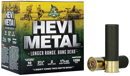 [816383002667] HEVI-Metal HS37502 HEVI-Metal Longer Range 10Gauge 3.50" 1 3/4oz 2Shot 25 Per Box/10 Case