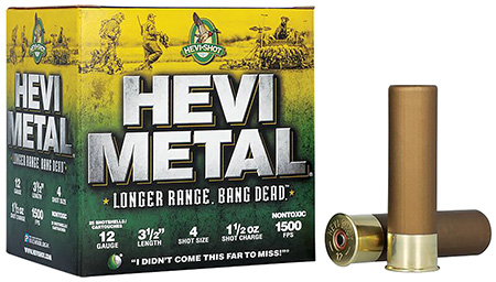 [816383002889] HEVI-Metal HS38504 HEVI-Metal Longer Range 12Gauge 3.50" 1 1/2oz 4Shot 25 Per Box/10 Case