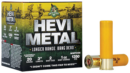 [816383003008] HEVI-Metal HS39002 HEVI-Metal Longer Range 20Gauge 3" 1oz 2Shot 25 Per Box/10 Case