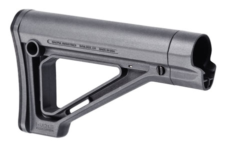 [873750011738] Magpul MAG480-GRY MOE Carbine Stock Fixed Stealth Gray Synthetic for  AR-15, M16, M4 with Mil-Spec Tube (Tube Not Included)