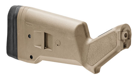 [873750008530] Magpul MAG490-FDE SGA Shotgun Stock Fixed Flat Dark Earth Synthetic for Mossberg 500, 590, 590A1 12 GA