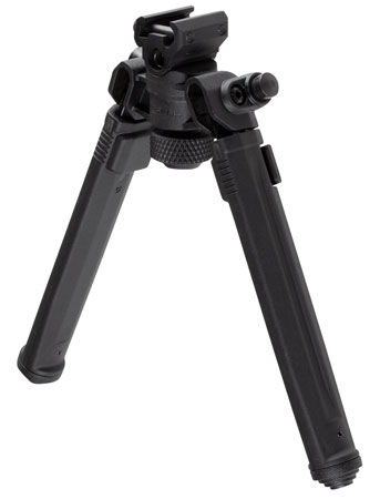 [840815119333] Magpul MAG941-BLK Bipod  1913 Picatinny Rail Attachment, Black Mil-Spec Anodized Aluminum, 6.80-10.30" Vertical Adjustment, Rubber Feet for AR-Platform