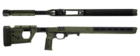 [840815121183] Magpul MAG997-ODG Pro 700 Stock Fixed w/Aluminum Bedding OD Green Synthetic for Remington 700 SA