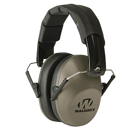 [888151024263] Walker's GWPFPM1FDE Pro Low Profile Folding Passive Muff 22 dB Over the Head Flat Dark Earth/Black Polymer