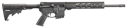 [736676085378] Ruger 8537 AR-556  5.56x45mm NATO 10+1 16.10" Heavy Contour Barrel, Black Hard Coat Anodized 7075-T6 Aluminum Forgings, 6 Position Collapsible  M4-Style Stock, Mil-Spec Buffer Tube, Optics Ready