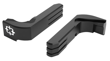 [080101993470] Cross Armory CRGMCBK Mag Catch  Extended Compatible w/Glock Gen1-3/P80 Black Anodized Aluminum