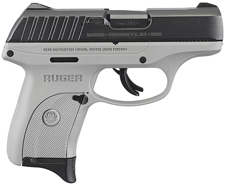 [736676132010] Ruger 13201 EC9s  9mm Luger Black Oxide Alloy Steel 3.12" Barrel 7+1, Gray High Performance Glass-Filled Nylon Frame, Black Oxide Hardened Steel Slide